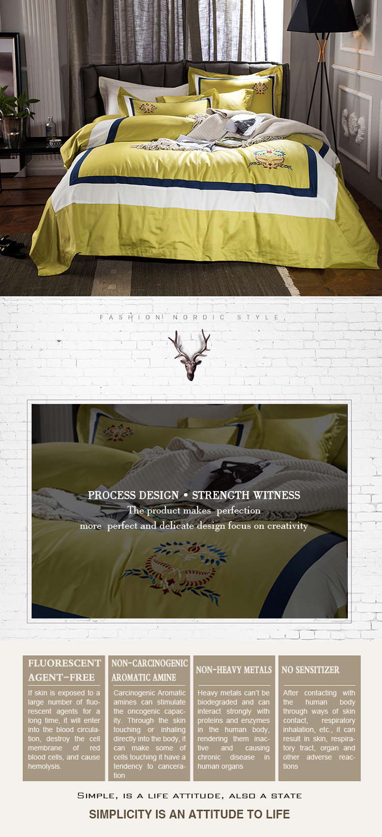 Deluxe Custom Navy And Yellow Bedding