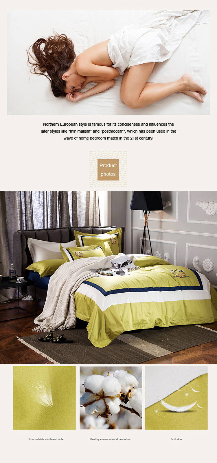 Deluxe Durable Yellow Bed Linen