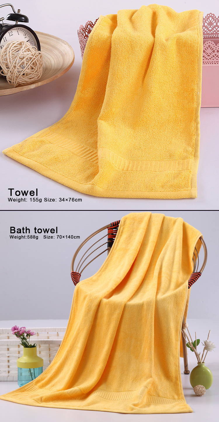 Comfortable Shower Yellow Bath Towels