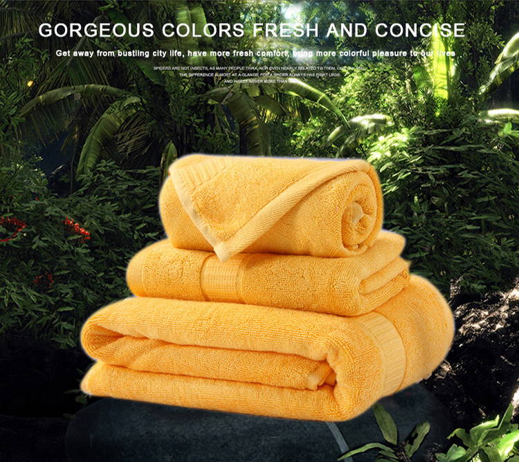 Comfortable Spa Yellow Towels