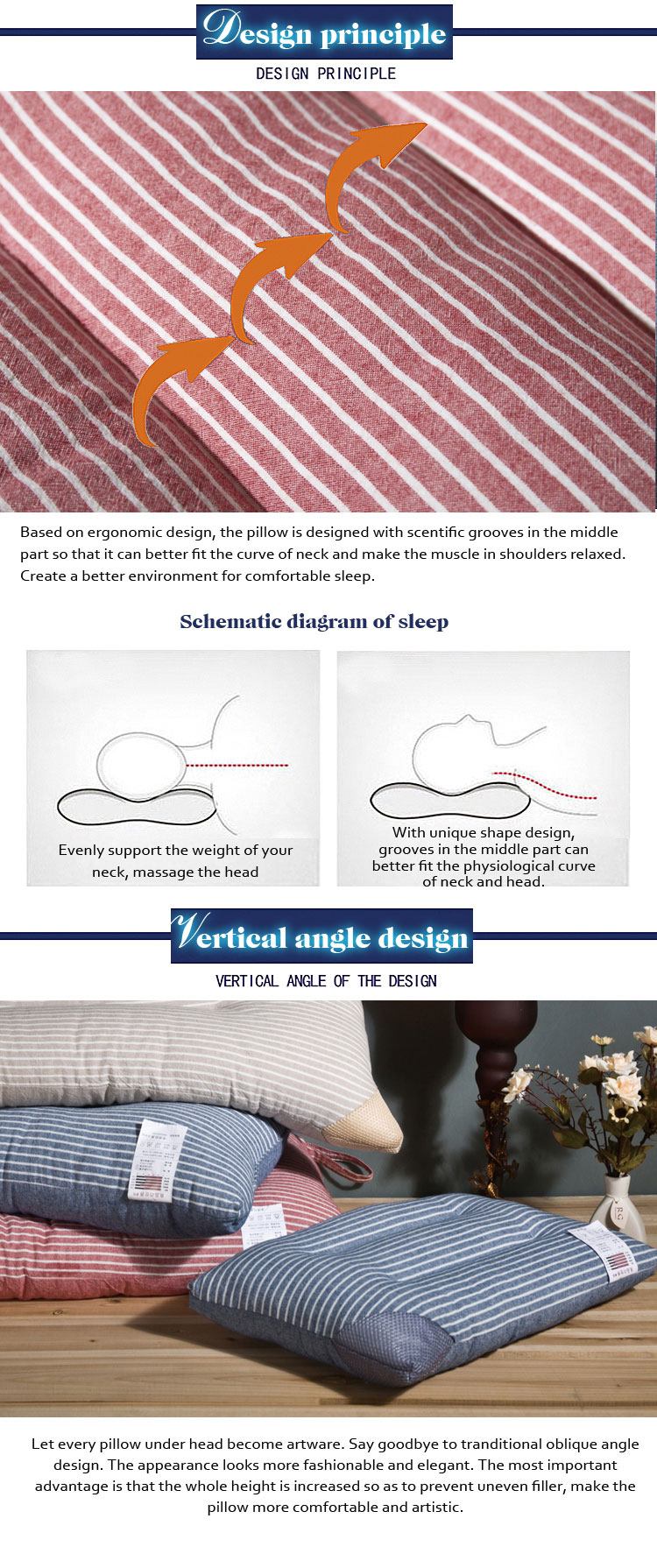 Durable Cotton Neck Support Pillow