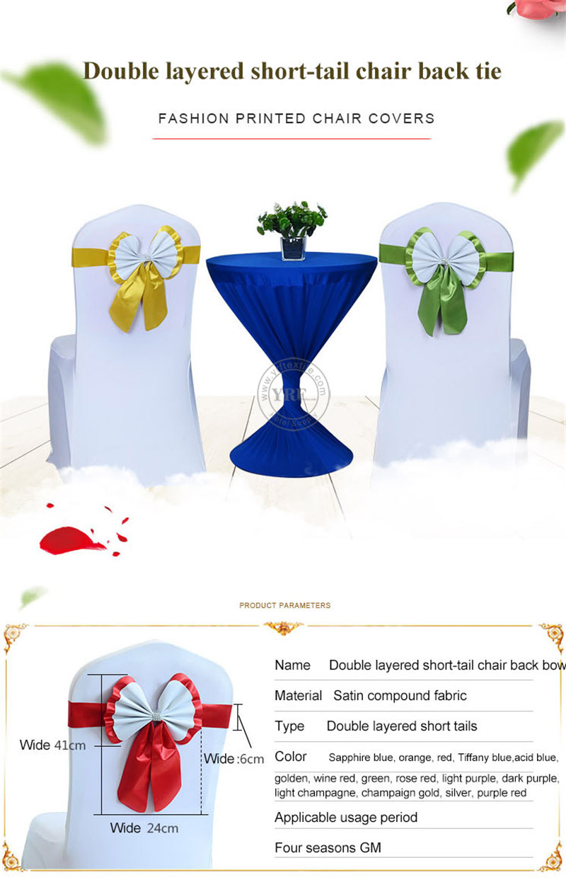 elastic chair cover sashes
