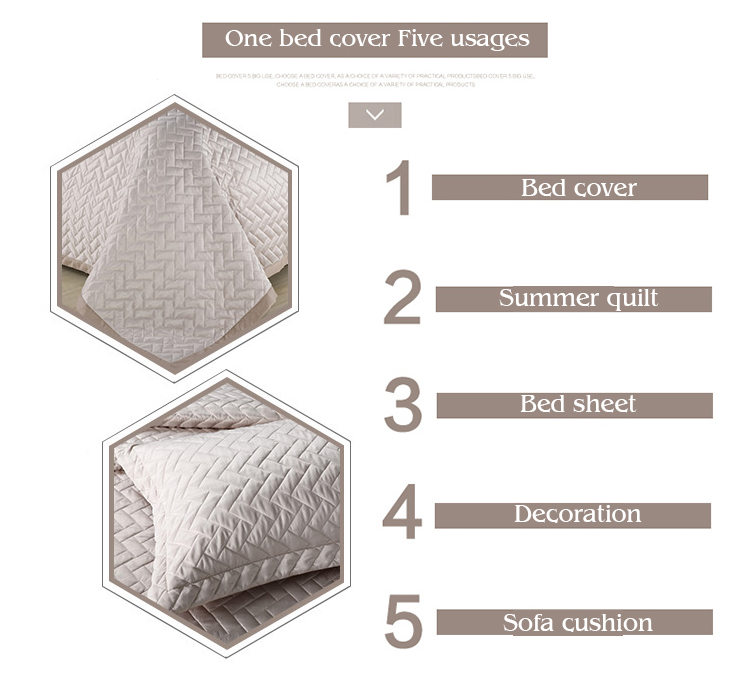 Luxury 3 Piece Soft Reversible Bed Cover Soft