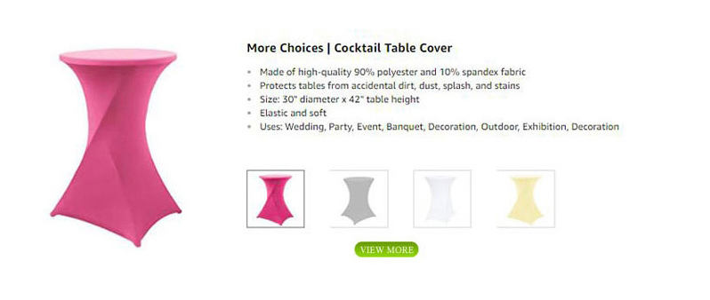 Fitted 4ft Soft Cocktail Round Table Cloths