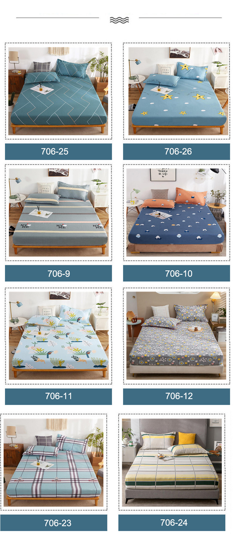 Fitted Bottom Sheet Bedding Set Home Decoration
