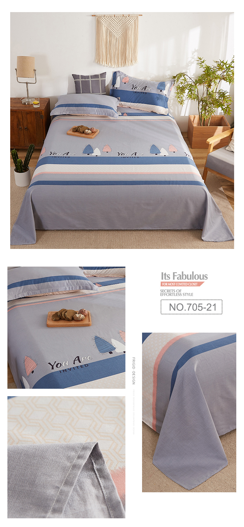 Fashion Style Cotton Printed Bedsheet