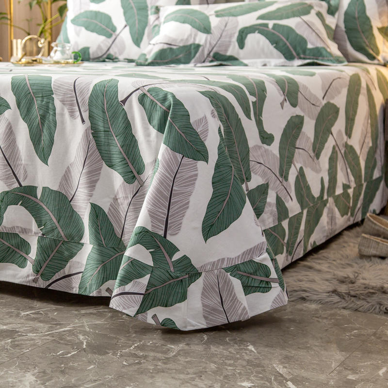 Cotton Bedsheet Printed Leaf