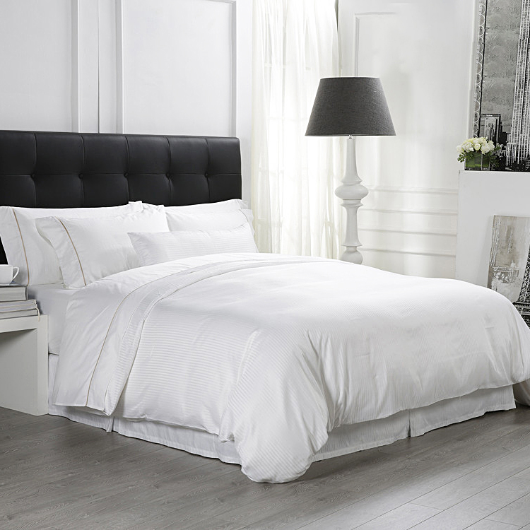 Stripe 600 Count Combed Cotton Duvet Cover Set