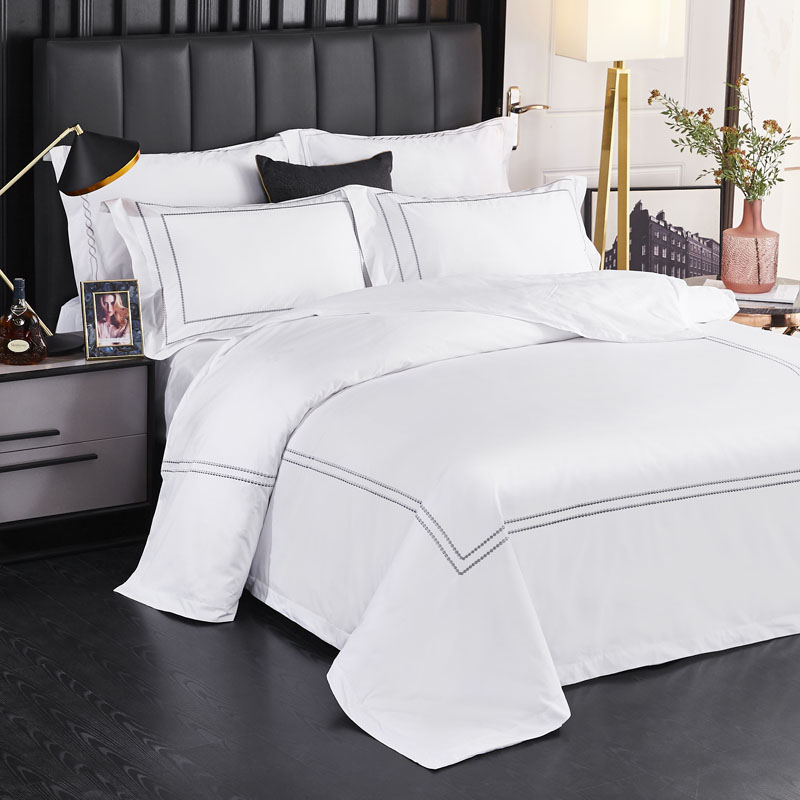 Slippery 800 Ct Pure Cotton White Hotel Bed Sheets