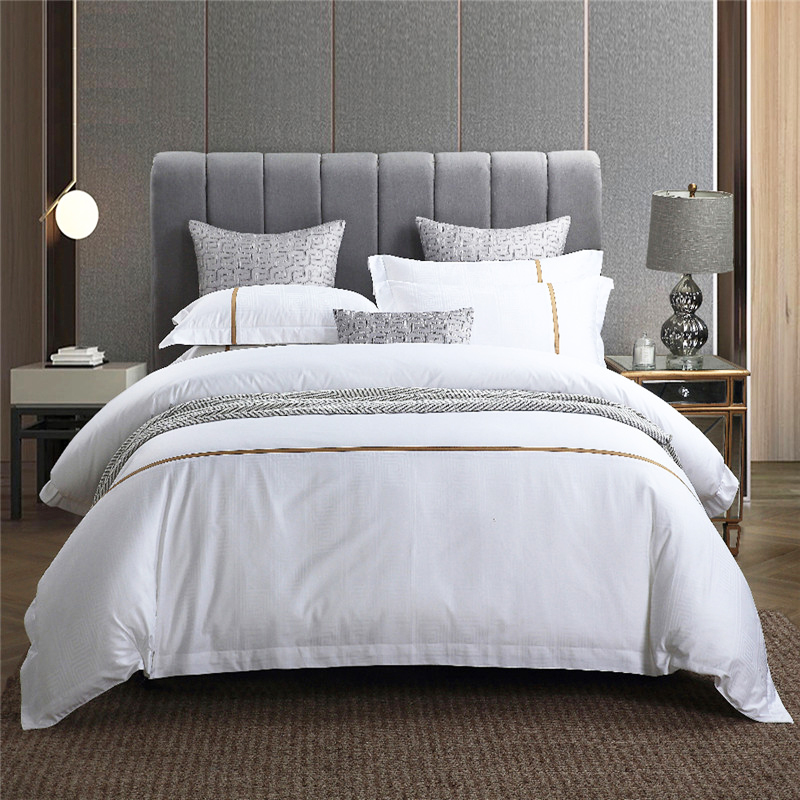 800TC Pima Cotton Jacquard Hotel Bed Sheets Set