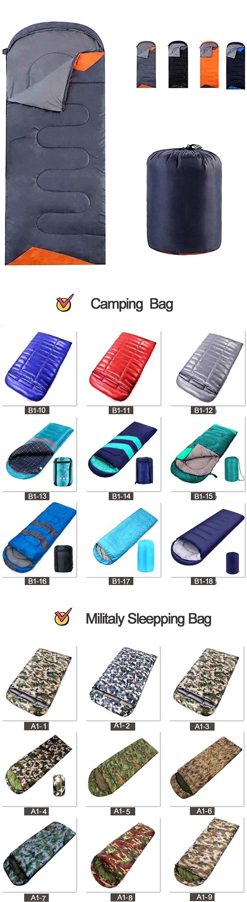 Camping And Hiking Lightweight Portable Double Sleeping Bags For Adults