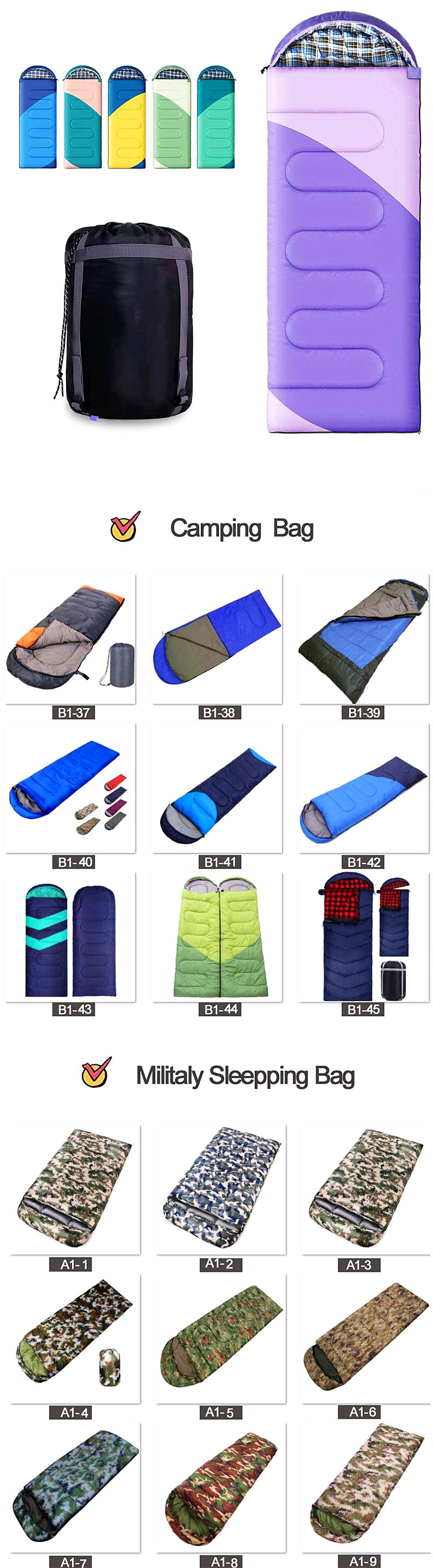 Adults Waterproof Mummy Shaped Sleeping Bags For Outdoor Survival