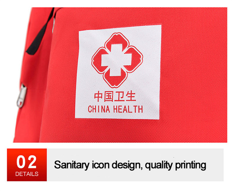 red polyester waterproof first aid bags empty medical bag for outdoors