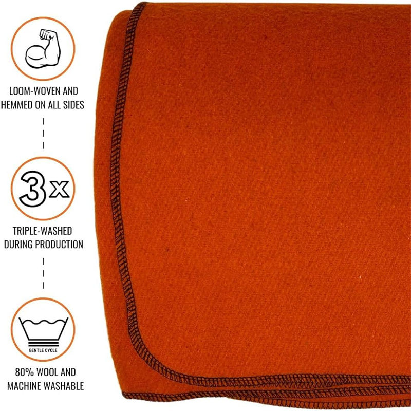 480g orange 70% Wool Recovery Blanket