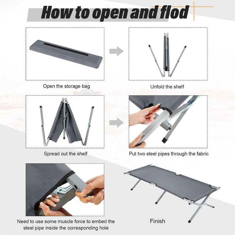 High - strength aluminum disaster bed