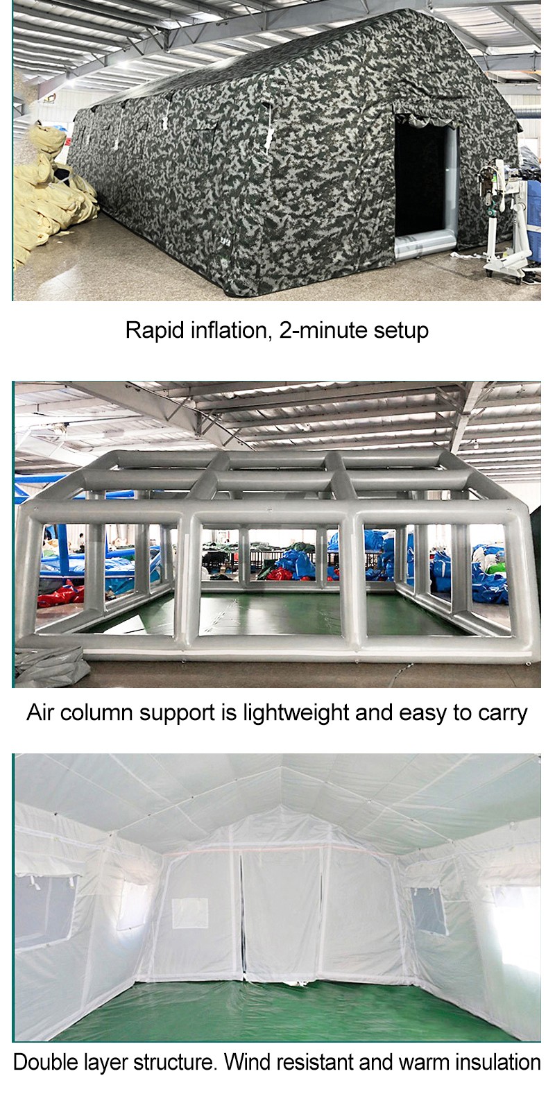 Square Camouflage flood - relief tent 15×15×5.5m