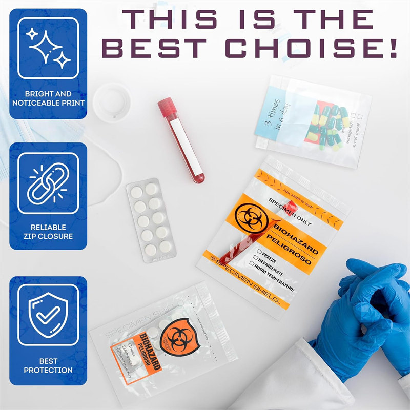 93% Transparency Medical Specimen Bags