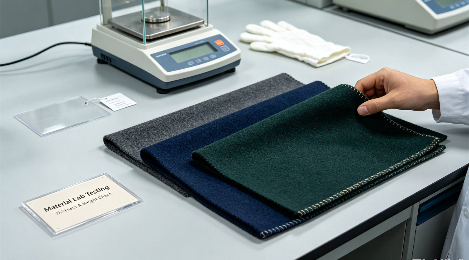 YRF Textile material samples checked under controlled conditions before institutional blanket order approval for the approve packing for controlled internal distribution section.