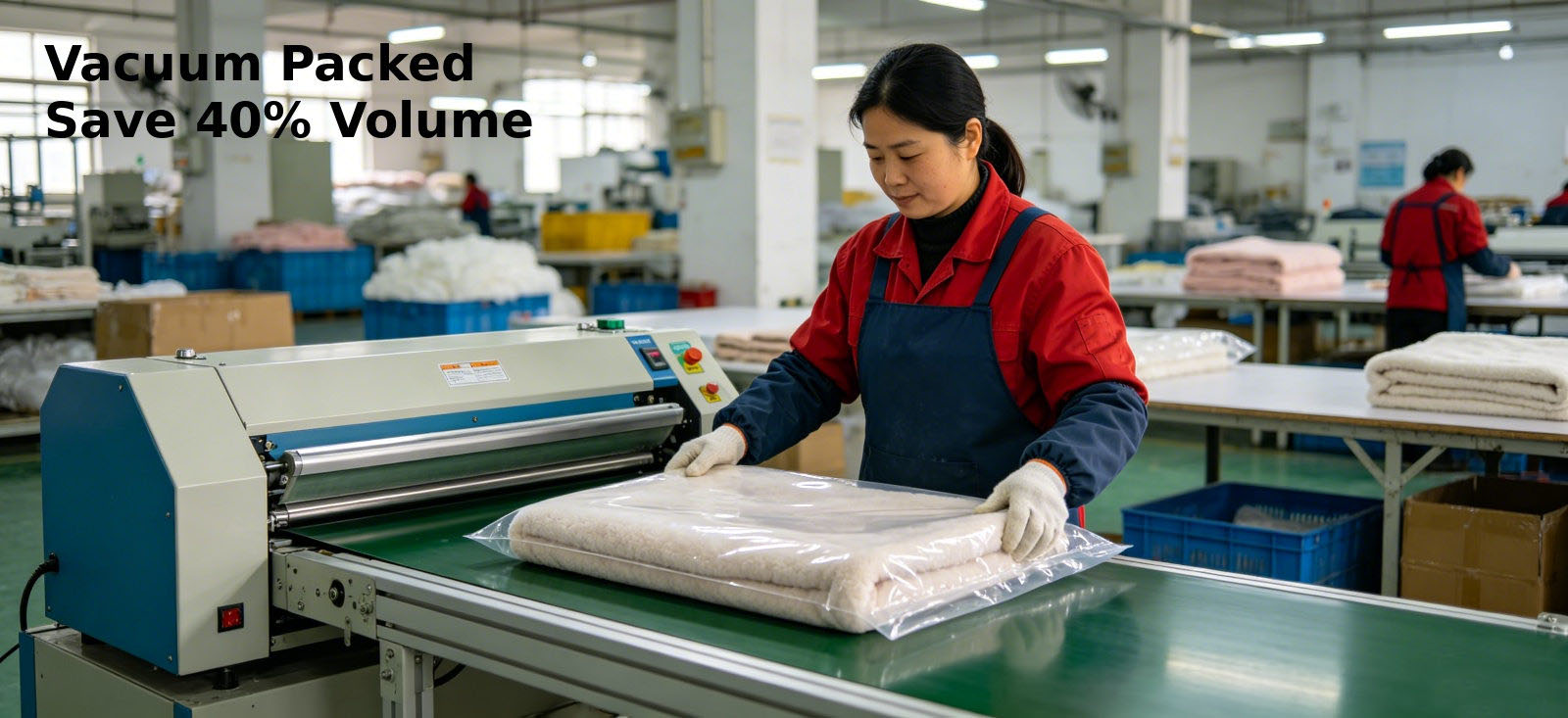 Relief blankets vacuum compressed for compact storage and shipping