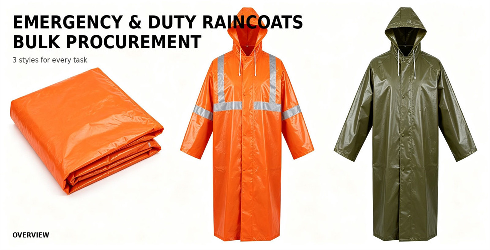 Emergency raincoat options for institutional bulk procurement for procurement review and emergency team distribution