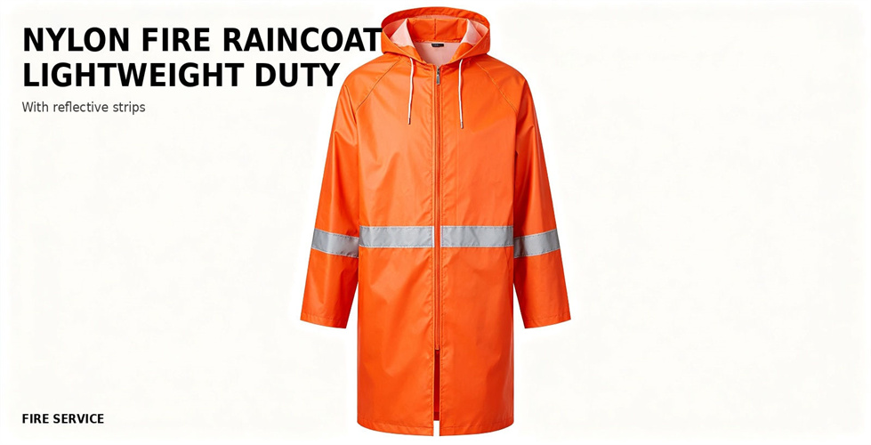 Lightweight orange raincoat for temporary outdoor assignments for procurement review and emergency team distribution
