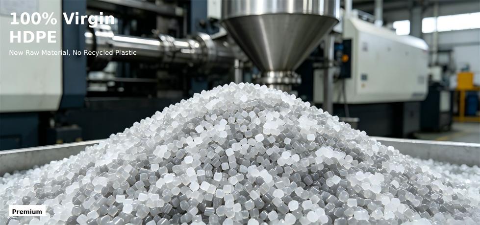 Plastic raw material prepared for portable toilet production for procurement review and emergency site allocation