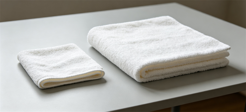 Emergency compressed towel overview image for sample review with folded towel result and compressed towel reference