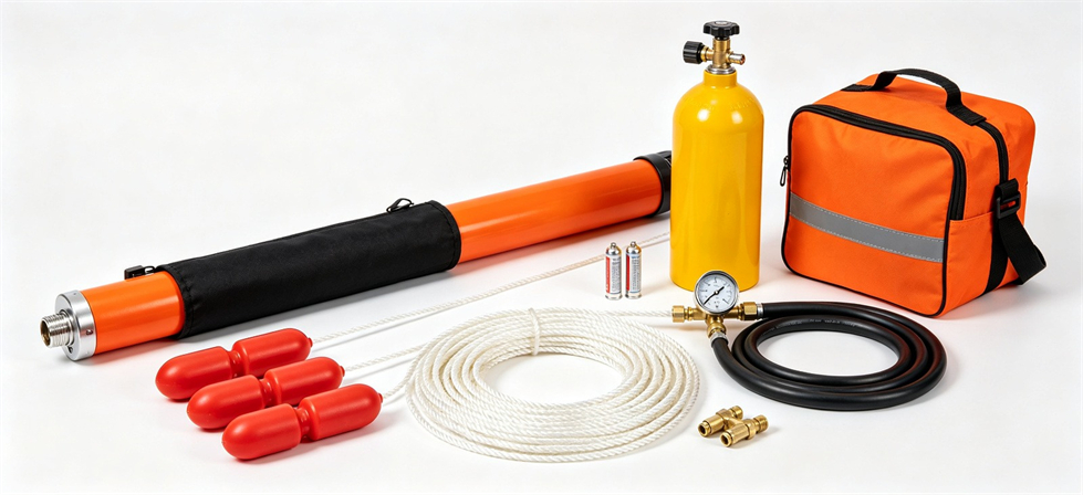 Rescue Line Throwers showing line thrower kit for government procurement and emergency reserve planning