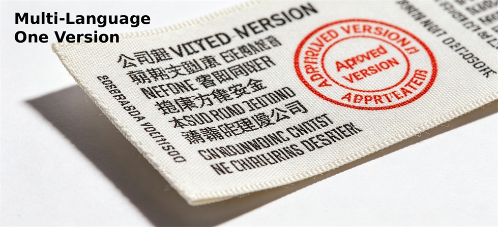 Relief blanket multilingual label check for destination compliance and NGO project documentation control