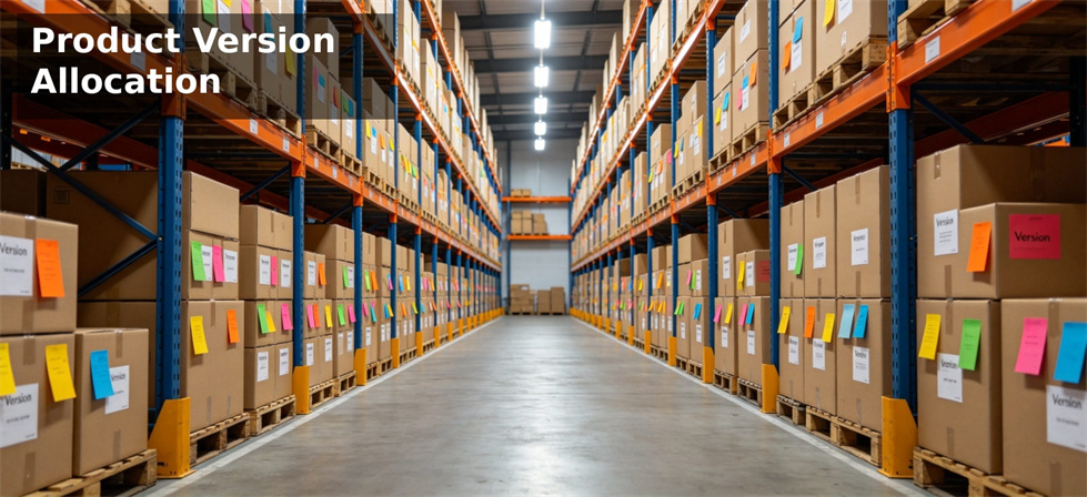 Relief blanket product version allocation for warehouse rotation and destination-specific reserve control
