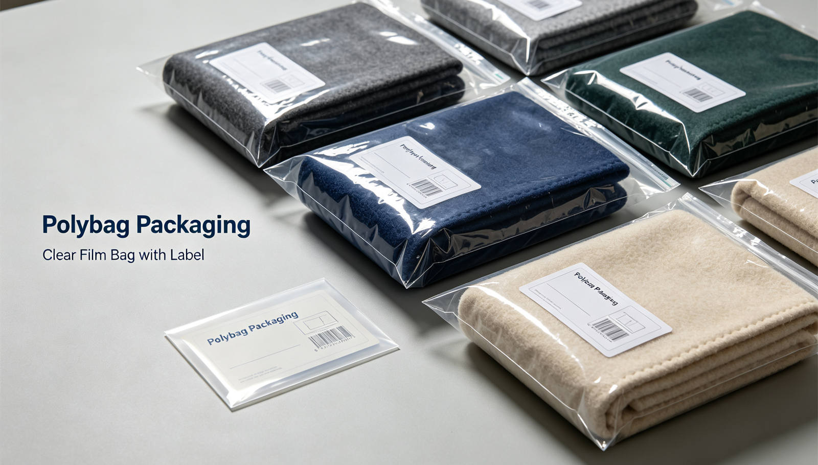 Emergency blanket packing presentation showing solid color navy blue for institutional procurement review Emergency blanket packing presentation showing solid color navy blue for institutional procurement review