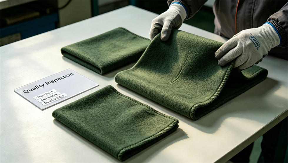 Emergency blanket product detail showing solid color mixed color for institutional procurement review