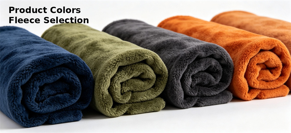 Fleece blanket color options arranged for institutional material comparison and bulk procurement review Fleece blanket color options arranged for institutional material comparison and bulk procurement review