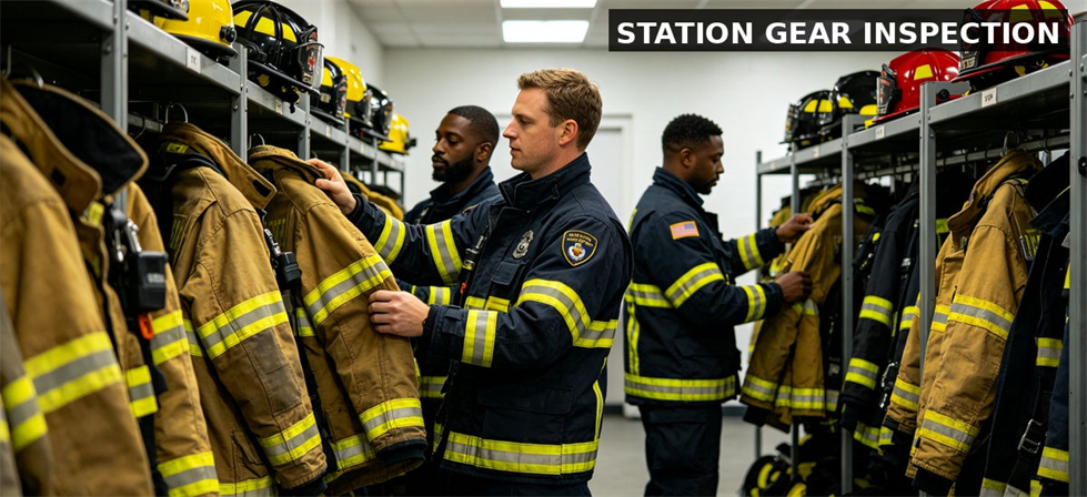 Firefighter gear station training for institutional procurement, inspection and supply planning