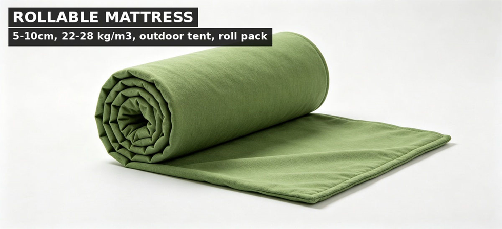 Disaster relief mattresses rollable for institutional procurement, inspection and supply planning