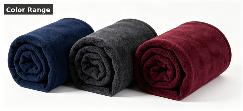 Blanket three colors shown for yrf textile blanket samples and wholesale supply in institutional blanket procurement review