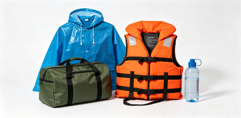 Family flood emergency kit with life jacket rain poncho waterproof bag water purification Family flood emergency kit with life jacket rain poncho waterproof bag water purification