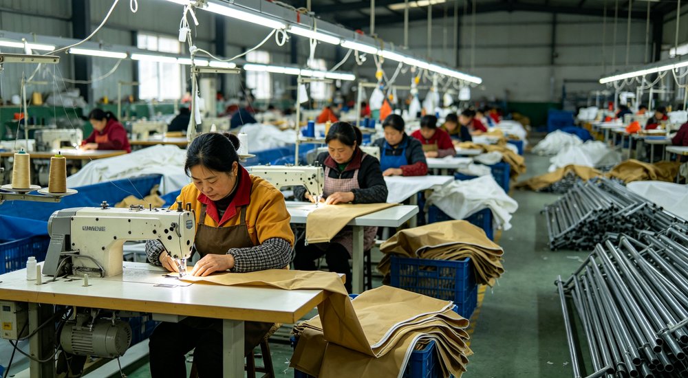 Frame tent manufacturing factory production line