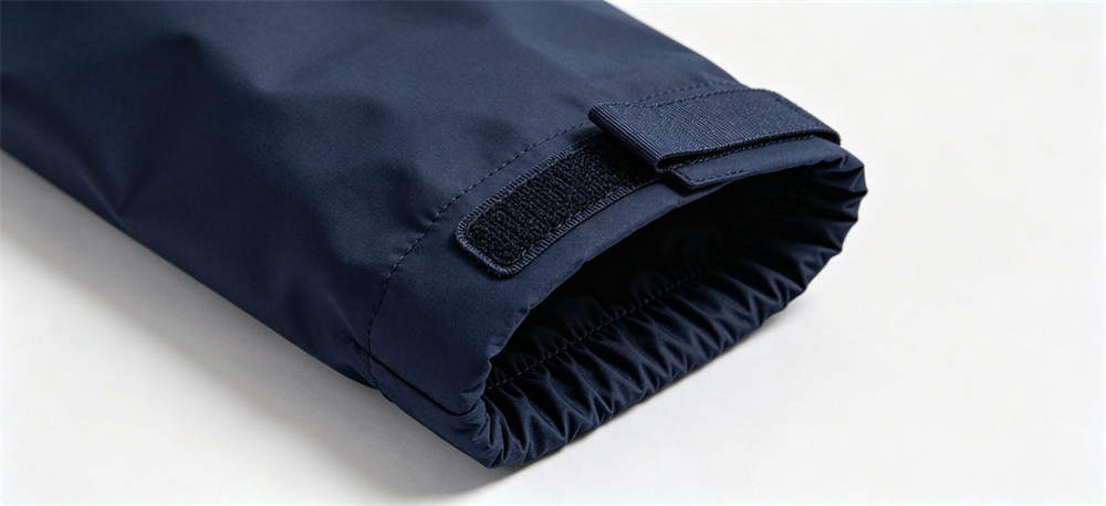 Raincoat velcro cuff detail for institutional procurement, inspection and supply planning