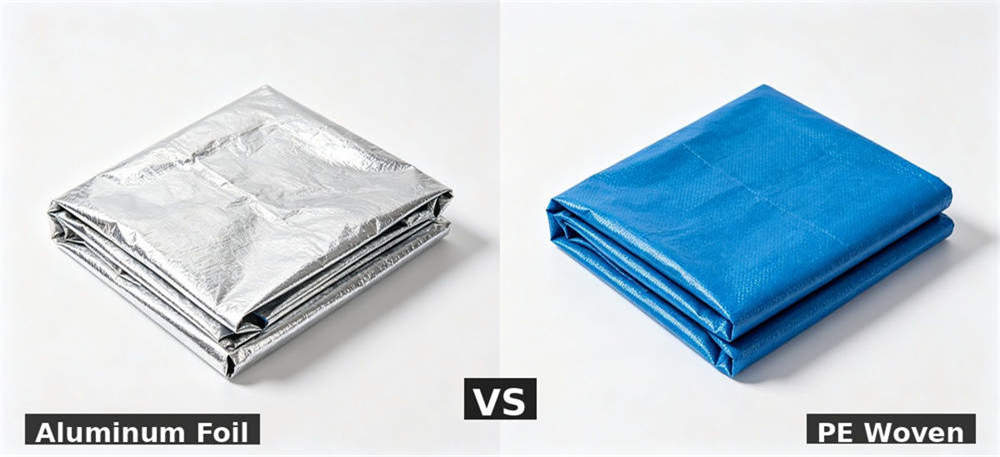 Vs aluminum foil vs pe tarp for institutional procurement, inspection and supply planning