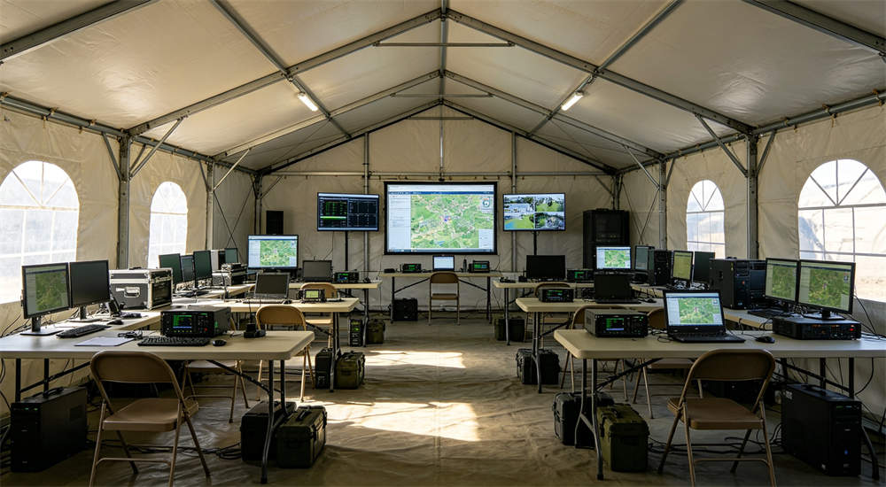 Family accommodation interior of steel frame tent with cots and personal belongings, refugee shelter living space for displaced families, professional product for B2B wholesale and government procurement, durable construction for emergency response Family accommodation interior of steel frame tent with cots and personal belongings, refugee shelter living space for displaced families, professional product for B2B wholesale and government procurement, durable construction for emergency response