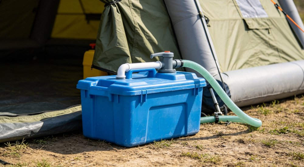 Mixing tank for decontamination solution, portable chemical mixing container, product shot decontamination shower system for hazmat emergency response red and white inflatable emergency tent for disaster relief operations