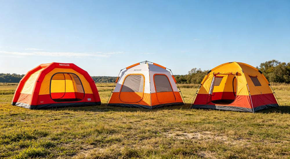 Three relief tent types comparison, helping NGOs choose the right disaster relief supplies for bulk sourcing based on mission requirements