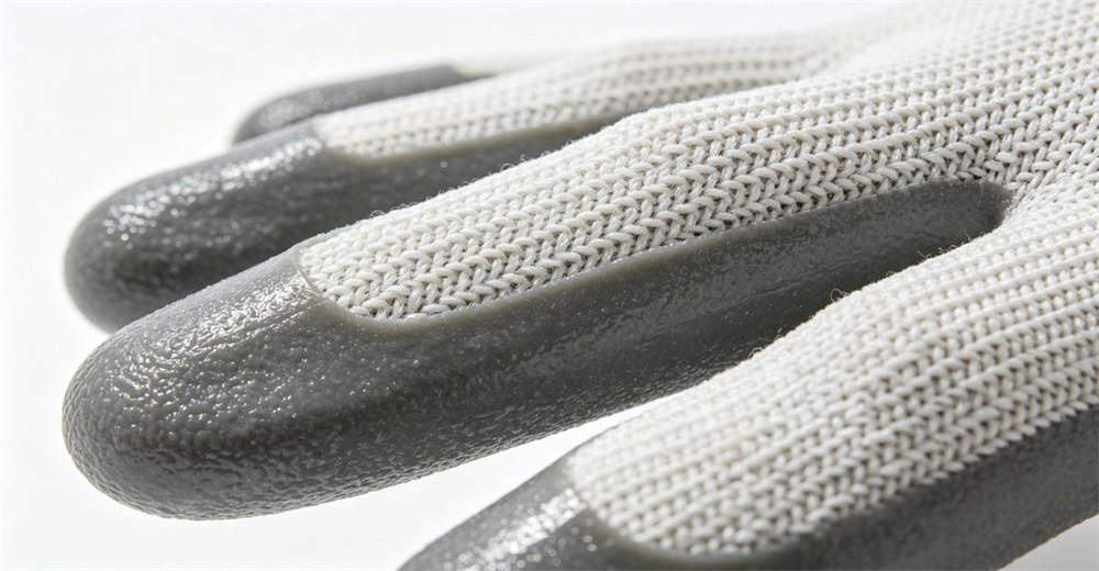 Cut resistant gloves HPPE knit detail PU coating texture safety gloves wholesale bulk supplier China