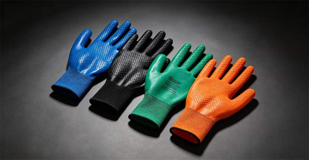 Anti-slip gloves dark gray background mechanic work safety gloves wholesale bulk supplier China