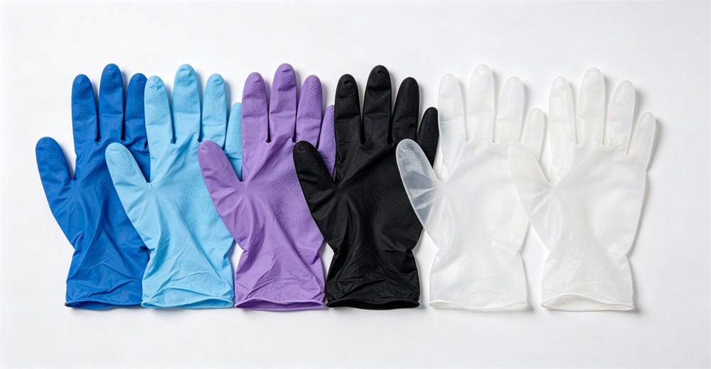 Disposable nitrile gloves multi colors medical grade exam safety gloves wholesale bulk supplier China Disposable nitrile gloves multi colors medical grade exam safety gloves wholesale bulk supplier China