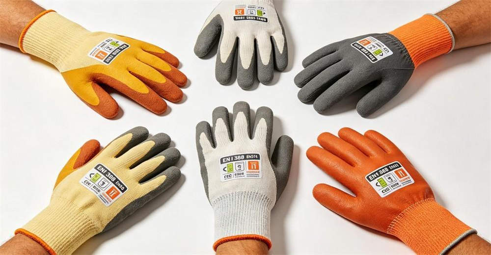 Safety gloves certification labels EN388 EN511 PPE standards safety gloves wholesale bulk supplier China
