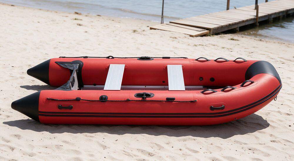 Specification table infographic for inflatable rescue boat models showing overall dimensions tube diameter passenger capacity weight and recommended motor power options for buyers and procurement Specification table infographic for inflatable rescue boat models showing overall dimensions tube diameter passenger capacity weight and recommended motor power options for buyers and procurement