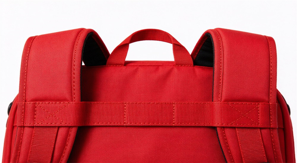 Side by side comparison of red and orange emergency backpacks on white background, selecting the right emergency kit bag for different scenarios Side by side comparison of red and orange emergency backpacks on white background, selecting the right emergency kit bag for different scenarios