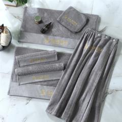 Оптовый набор полотенец для лица белого цвета